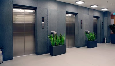 Lobby elevator doors